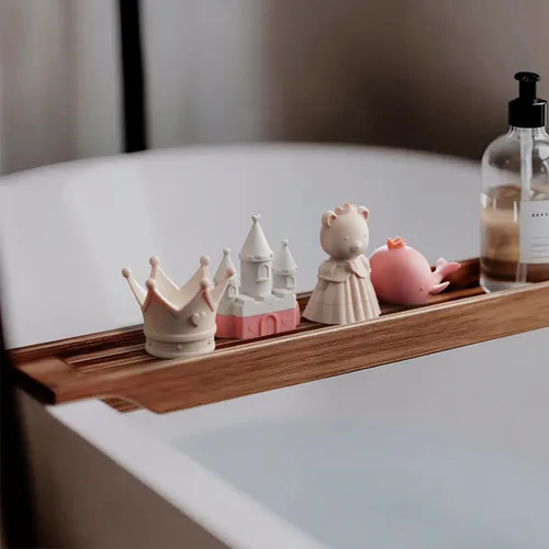 Miniatura 9 de MarcZero Juguetes de Baño de Silicona Princesa 8 Piezas para Niños Pequeños Niños Bebés, Juguetes de Agua para Bañera, Juguetes de Piscina Suaves