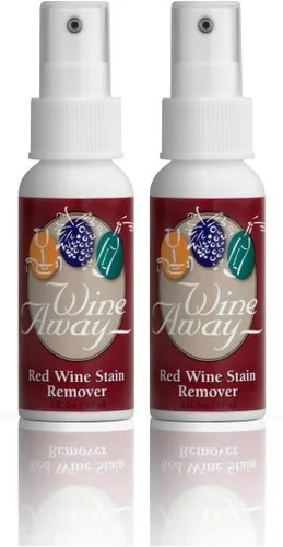 Wine Away Removedor de manchas de vino tinto – Elimina las manchas de vino de la tela y la alfombra – Tamaño apto para viajes – Removedor de manchas