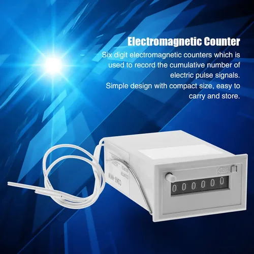 Miniatura 7 de Contador electromagnético CSK6-NKW Contador de pulso de 6 dígitos (DC 12V)