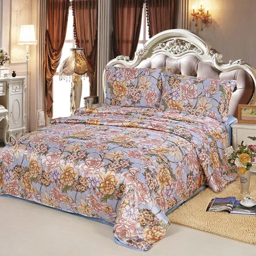 Miniatura 25 de Maxfeel 1 funda de edredón de seda de seda, funda de edredón, 100% seda de morera con estampado floral, seda Charmuse, Multiclolr Queen Cal.King, #08