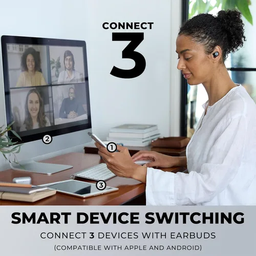 Miniatura 4 de Technics Auriculares Inalámbricos Bluetooth HiFi True Wireless Multipoint Earbuds II, Cancelación Activa de Ruido, Conectividad Multipunto de 3