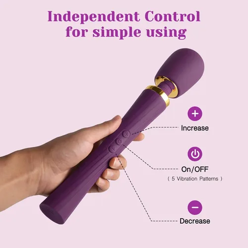 Miniatura 6 de Tracy's Dog Vibrador de varita para mujeres, juguetes sexuales para adultos con 5 modos y 3 velocidades para estimulación del pezón del clítoris