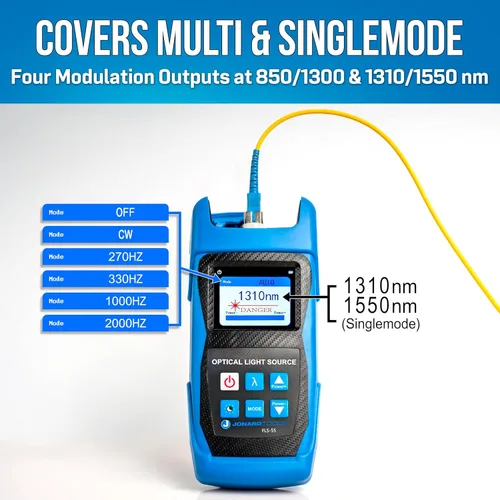 Miniatura 6 de Jonard Tools PON-55 Medidor de Potencia de Red Óptica Pasiva (-35 a +15 dBm) para BPON/EPON/GPON, Versión APC