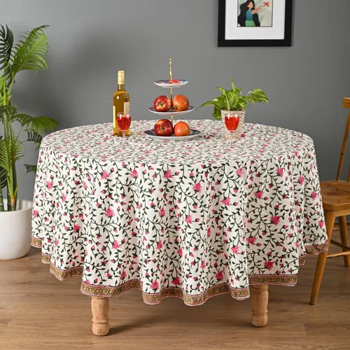 Miniatura 18 de Funda de mesa impresa a mano con diseño exquisito, tela de algodón premium, perfecta para comedor y decoración, mantel de mesa