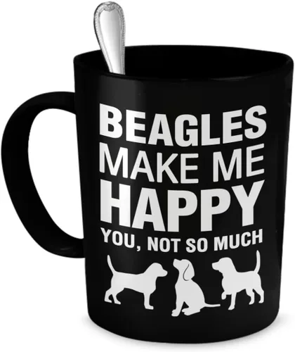 Miniatura 14 de DogsMakeMeHappy Taza Basset Hound – Basset Hounds Make Me Happy – Taza de café Basset Hound – Regalos de Basset Hound