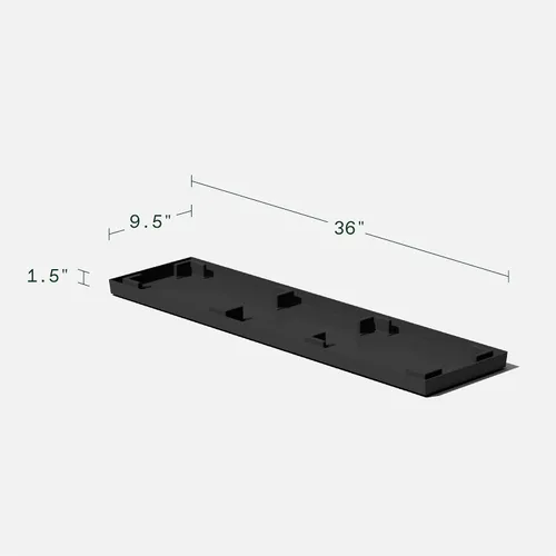 Miniatura 6 de Veradek Pure Series Midori - Bandeja negra de 39 pulgadas (paquete de 2)