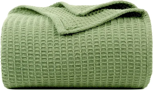 Miniatura 16 de Bed Bath & Home - Manta de 100% algodón, ligera y transpirable, buena para todas las estaciones, suave y acogedora.