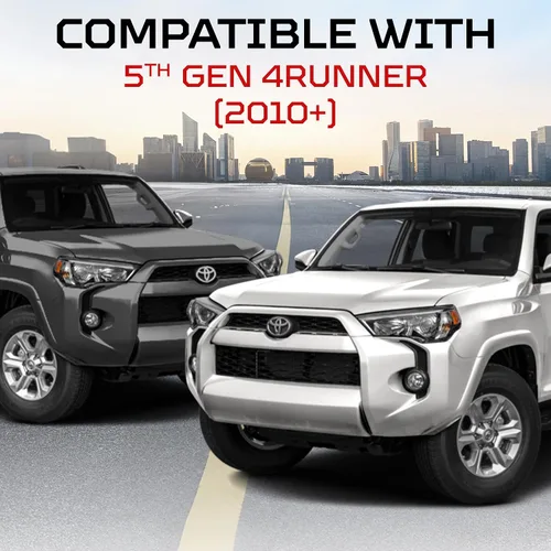 Miniatura 2 de AJT DESIGN Cubiertas de manija de puerta compatibles con Toyota 4Runner 2010+ (5ª generación) 5ª generación 4runner Chrome Delete Plástico ABS