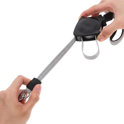 Miniatura 8 de Alipis Correa retráctil automática para perro, cuerda de tracción telescópica de gran tamaño, mango cómodo para caminar, trotar, senderismo