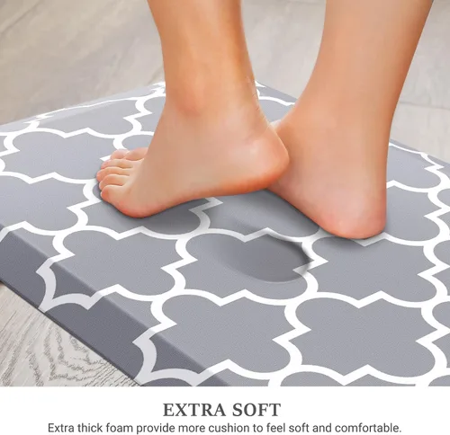 Miniatura 3 de WISELIFE - Tapete antifatiga para piso de 4/5 pulgadas, tapete de cocina antideslizante, impermeable, resistente, ergonómico, cómodo, duradero