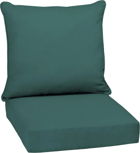 Miniatura 71 de Arden Outdoor Deep Seat Cushion Set, 24 x 24 pulgadas, Cojín para patio resistente al clima, a la lluvia y a la decoloración para silla, sofá y sofá