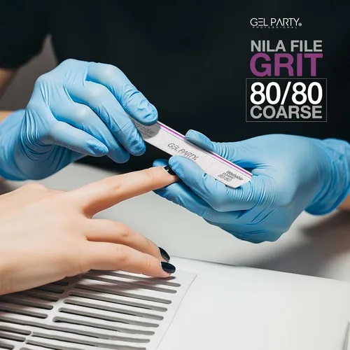Miniatura 2 de GELPARTY - Limas de uñas profesionales de grano 80/80 cuadradas, paquete de 12 tablas de esmeril lavables de doble cara, grano extra grueso