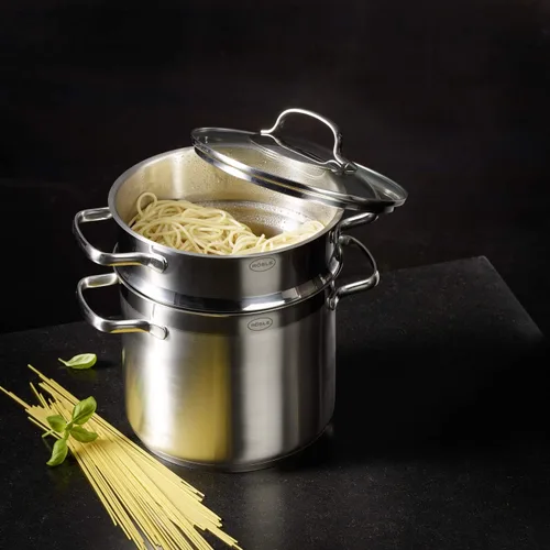 Miniatura 2 de Rosle - Cucharón de espagueti con mango de gancho de acero inoxidable, 7.8 pulgadas