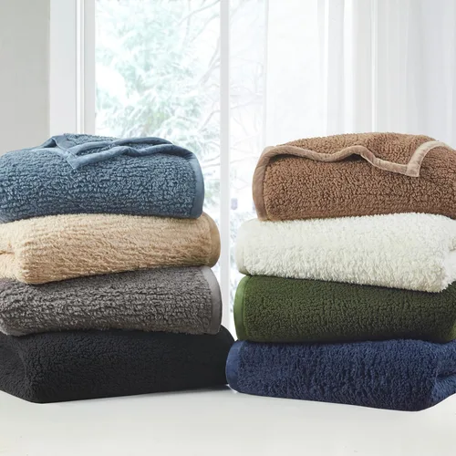 Miniatura 4 de Woolrich Burlington Manta Bereber súper suave, cobertura acogedora y ligera con ribete de terciopelo lujoso, colcha moderna y elegante para todas