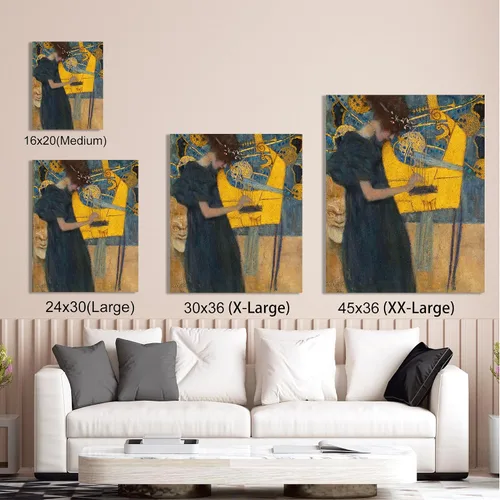 Miniatura 839 de A&T ARTWORK Campo de trigo con cipreses de Van Gogh Las reproducciones de arte clásico mundial, impresiones en lienzo giclée para decoración