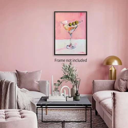 Miniatura 7 de Pósteres vintage de Martini rosa a la moda, cócteles, bebidas alcohólicas, impresiones artísticas de pared para el hogar, apartamento, cocina, bar