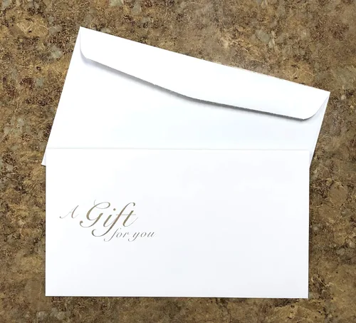 Miniatura 4 de IMPACTONLINEPRINTING Tarjetas de regalo personalizadas con sobres, juego de 50 unidades, cinta roja, certificados de regalo para pequeñas empresas