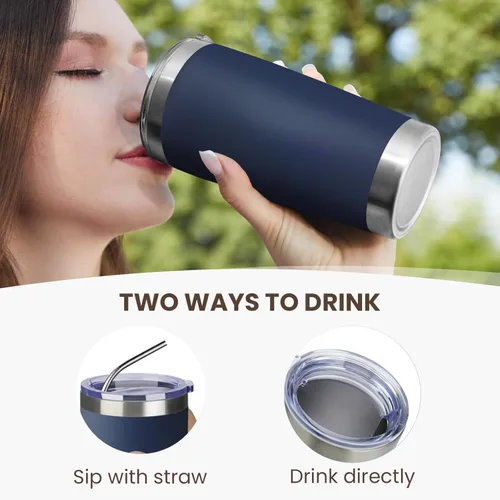 Miniatura 3 de MEWAY - Vaso de 20 onzas para café Azul marino