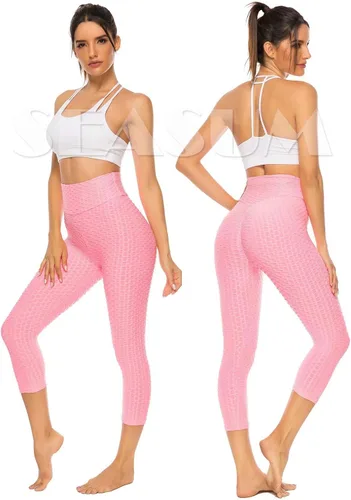 Miniatura 25 de SEASUM - Pantalones de yoga de cintura alta para mujer, con control de abdomen y realce de glúteos, leggings favorecedores para entrenar y correr