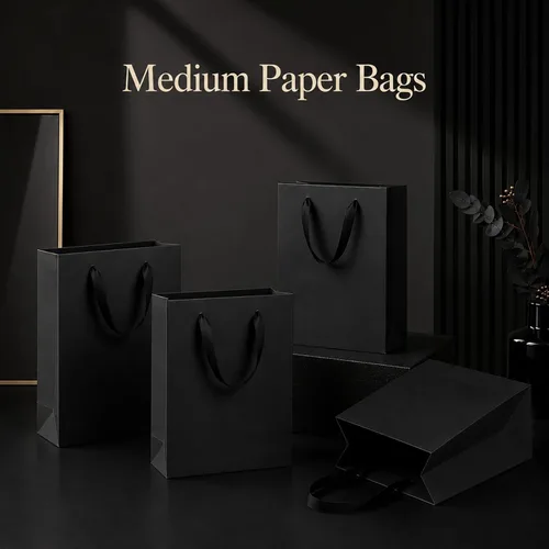 Miniatura 9 de 10 bolsas de regalo con papel de seda de 8 x 4 x 11 pulgadas.