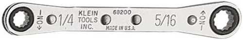Miniatura 3 de KLEIN TOOLS 68202 Llave de caja de trinquete, fabricada en EE. UU., 1/2 pulgadas x 9/16 pulgadas con trinquete inverso y acabado cromado