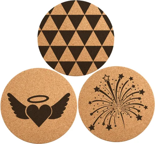 Miniatura 7 de Boao 3 salvamanteles redondos de corcho para platos calientes, posavasos gruesos de alta densidad, posavasos de corcho absorbente de madera