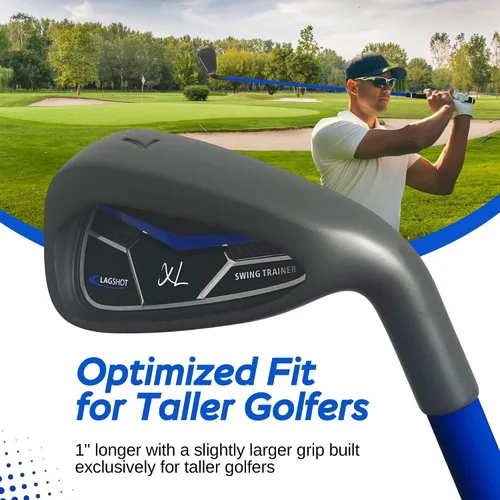 Miniatura 2 de Lag Shot XL 7 Iron Swing Trainer for Taller Men – Longer, Flexible Shaft Designed for Height & Strength Groove Tempo, Lag & Timing Build a