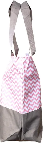 Miniatura 4 de Bolsa de fin de semana con estampado de cheurón XL con asas de malla y bolsillo exterior con cremallera