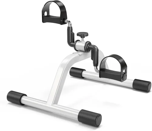 Miniatura 11 de RYGEO Mini bicicleta estática para ejercicios de recuperación de piernas y brazos, bicicleta de piso ligera y portátil Verde