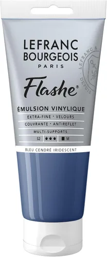 Lefranc Bourgeois Flashe - Pintura de vinilo, tubo de 2.7 onzas líquidas, azul ceniza