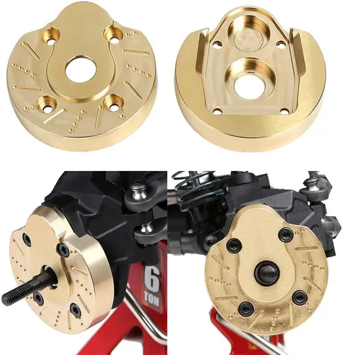 INJORA AXI03007 - Tapa de dirección para nudillos de latón para 1:10 RC Crawler AXAIL SCX10 III AXI03007 y Capra 1.9 UTB AXI03004, 2 unidades (juego