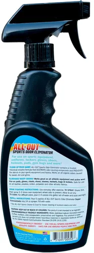 Miniatura 2 de All-Out Sports Spray eliminador de olores y desodorante Perfecto para guantes malolientes, sombreros, bolsos, cascos, camisetas, almohadillas