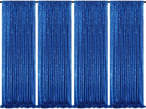 Miniatura 72 de Telón de fondo de lentejuelas moradas 2 paneles 2FTx8FT con purpurina telón de fondo cortinas para fiesta de Halloween fondo de fotos para bodas