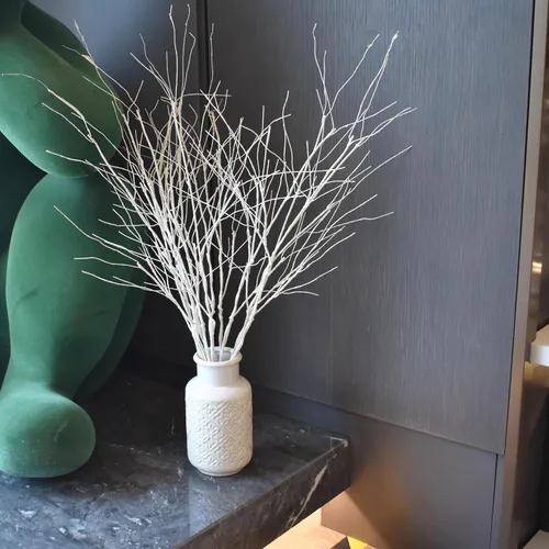 Miniatura 6 de VANTREE 10 piezas de ramas artificiales, ramas de sauce rizado y ramas de olivo para jarrones, 78 cm de ramas falsas decorativas para arreglos