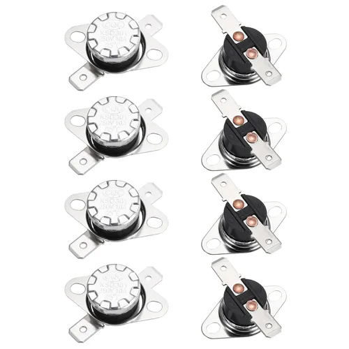 Miniatura 40 de uxcell KSD301 Termostato 32.0 °F/32 ° F 10 A Normalmente Cerrado N.C Ajuste Snap Disc Interruptor de temperatura para microondas, horno, cafeteras 2