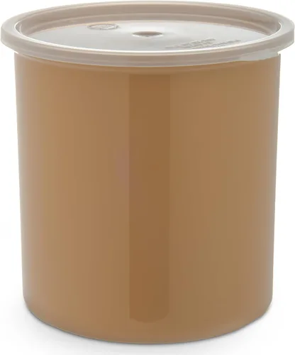 Miniatura 2 de Recipientes Carlisle de color liso, de forma redonda, con tapas, capacidad de 1,2–4 cuarto de galón, Beige, 1