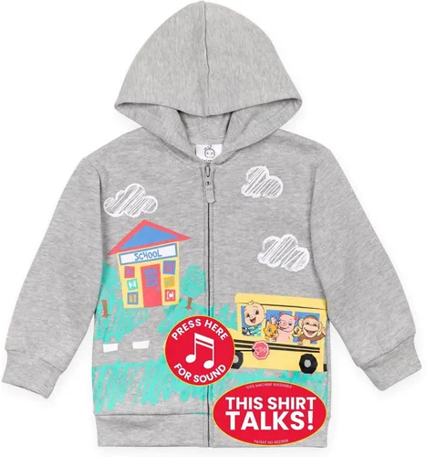 Miniatura 2 de CoComelon JJ - Sudadera con capucha de forro polar con cremallera y chip de sonido iTalk
