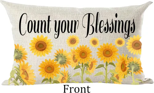 Miniatura 2 de Ramirar Funda de almohada lumbar decorativa con diseño de girasoles amarillos con diseño de girasoles amarillos, para el hogar, sala de estar, cama