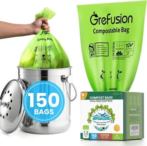 Miniatura 12 de Bolsas compostables, bolsas de basura de más de 13 galones de alto, bolsas de basura compostables para césped y hojas para patio, compatible