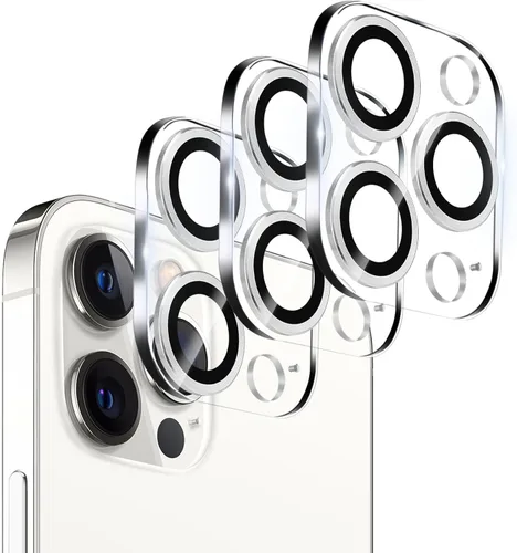 Miniatura 20 de Paquete de 3. Protector de lente de cámara Dengduoduo para iPhone 11 y iPhone 12 Mini, Glitter Bling Sparkle Ultra HD, vidrio templado, dureza 9H