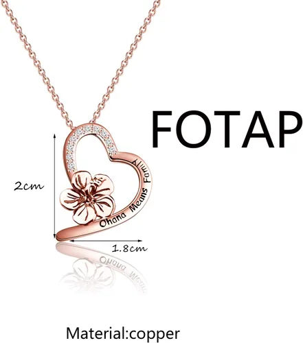 Miniatura 2 de FOTAP Ohana - Pulsera de flores de hibisco Ohana significa collar familiar OHANA Fans Jewelry BFF Jewelry