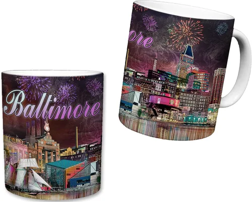 Miniatura 16 de Sweet Gisele Taza inspirada en la ciudad de Nueva York Taza de café de cerámica NYC Skyline del centro de Manhattan Empire State Building