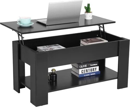 Mesa de centro elevable con compartimento oculto y almacenamiento, mesas de centro elevables de madera moderna para sala de estar y sala de