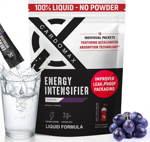Miniatura 9 de CardoMax - Paquetes de bebidas energéticas - Paquetes de cafeína líquida para hombres y mujeres con BCAA, vitamina B12, vitamina B6 y B3 - Sin
