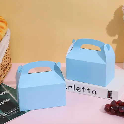 Miniatura 6 de DjinnGlory Paquete de 36 Cajas Pequeñas Azules de Obsequios para Fiestas, Cajas Gable, Cajas de Regalo de Papel para Baby Shower, Cumpleaños, Fiesta