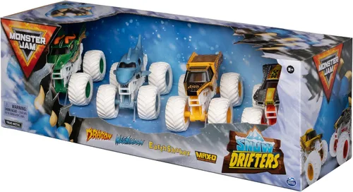 Miniatura 10 de Monster JAM - Paquete de 4 vehículos fundidos a presión 1:64 - 4 auténticos Monster Trucks Official Show Monster Jam Vehículos para coleccionar