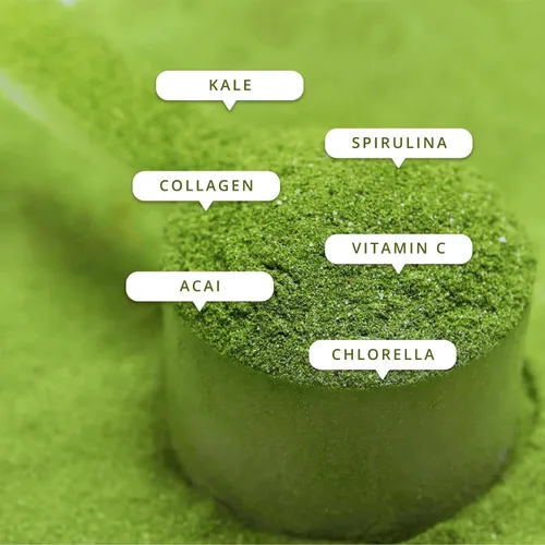 Miniatura 5 de Sculpt Nation by V Shred Greens Strawberry - Mezcla de polvo y superalimento de verduras premium con colágeno para apoyar la piel, la digestión