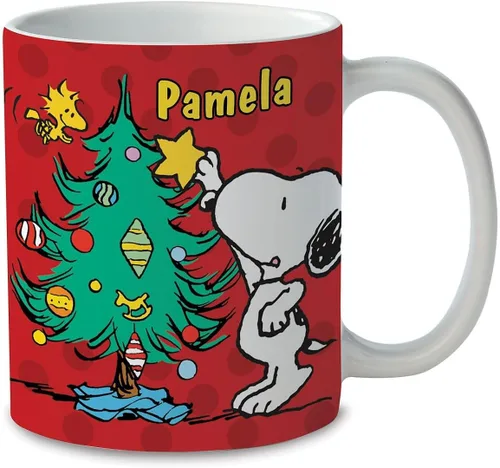 Miniatura 10 de Current Peanuts Snoopy & Woodstock - Taza de cerámica personalizada – Taza de café segura para microondas de 11 onzas, bonitas tazas de personajes