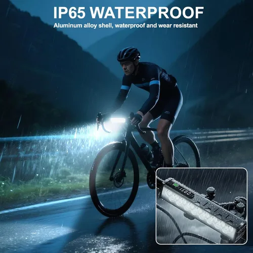 Miniatura 6 de 17* LED 4800 Lumen Bike Lights, USB-C Rechargeable Bicycle Light, Super Bright Bike Lights for Night Riding, IP65 Waterproof Bicycle Headlight, for