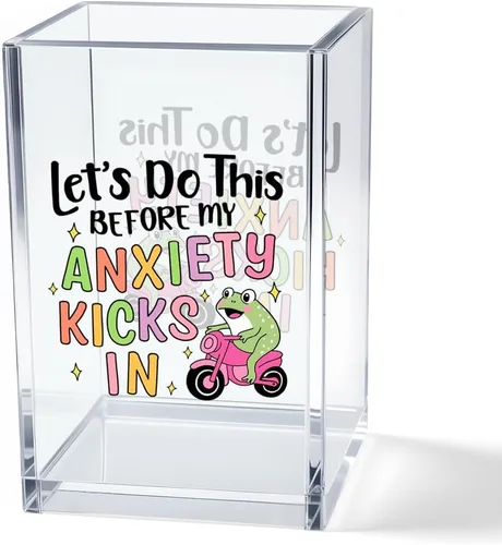 Miniatura 8 de It's Fine I'm Fine Soporte para Lápices y Bolígrafos Cosméticos de Acrílico, Divertido Soporte para Bolígrafos de Gato Negro, Regalo para Amantes